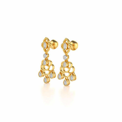 Shimmy-Shimmer Drops Earrings - Yellow Gold - Image 3