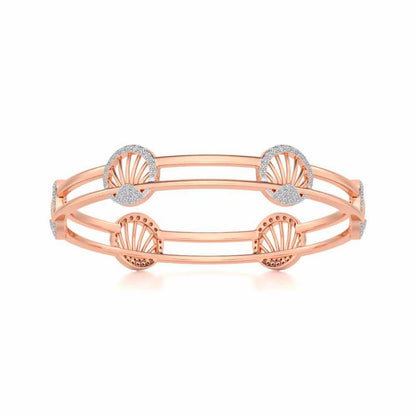 Shine Chase Silver Bangles - Rose Gold - Image 4