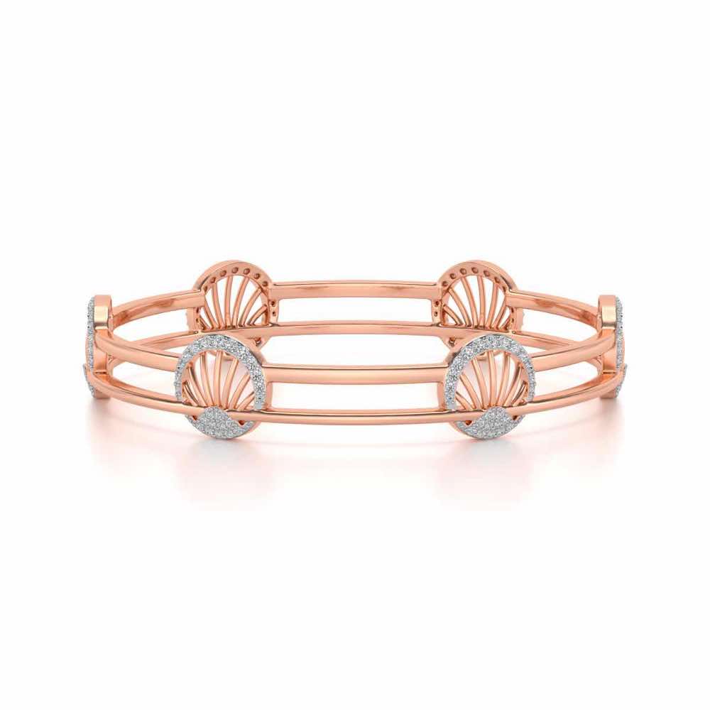 Shine Chase Silver Bangles - Rose Gold - Image 5