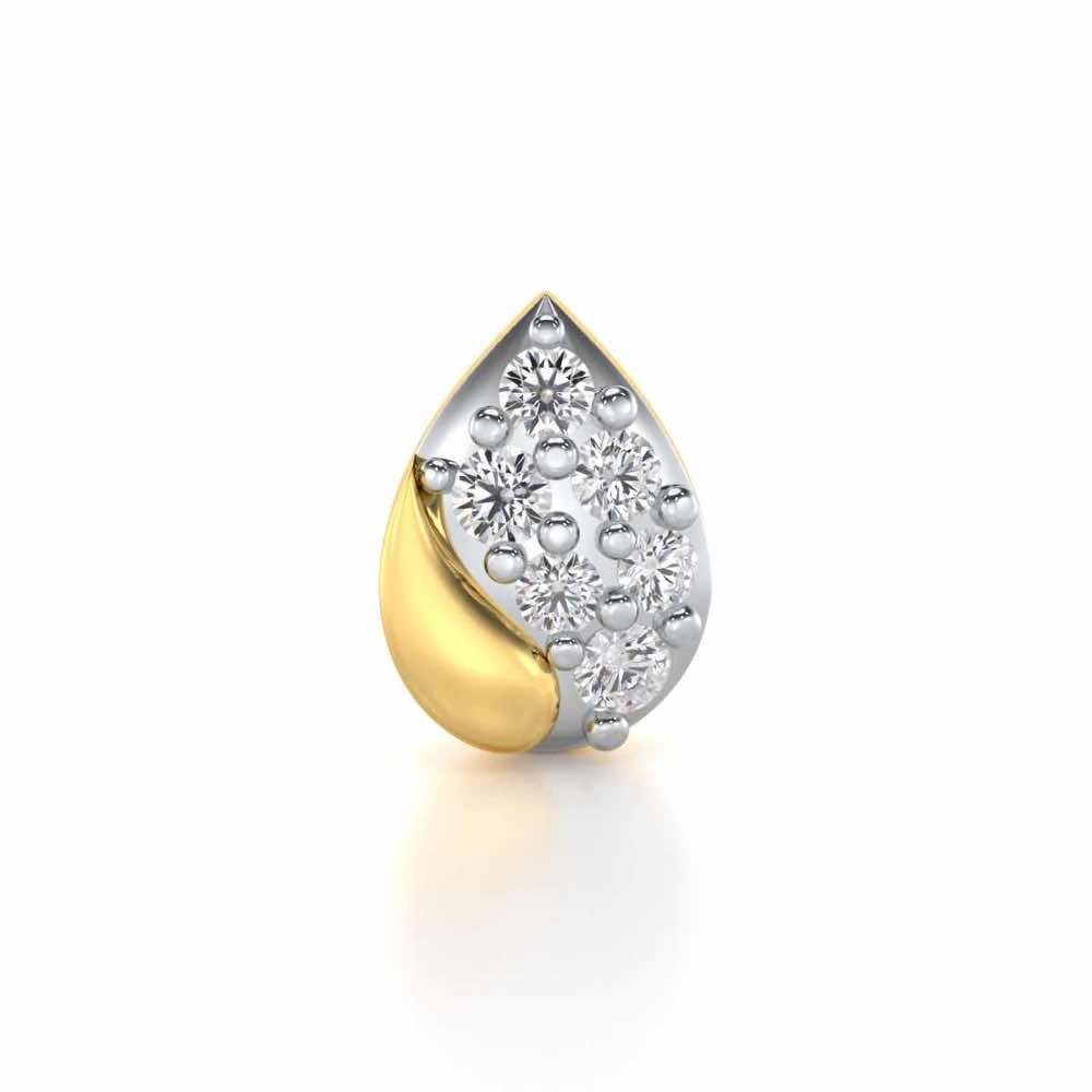 Shine Drip Silver Nosepin - Yellow Gold - Image 1