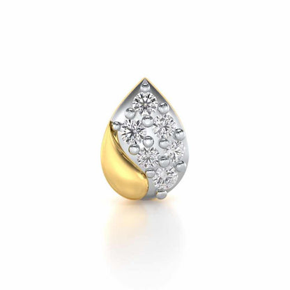 Shine Drip Silver Nosepin - Yellow Gold - Image 1