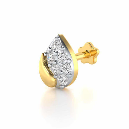 Shine Drip Silver Nosepin - Yellow Gold - Image 2