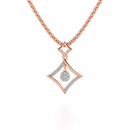 Shine Far Silver Pendant - Rose Gold - Image 1