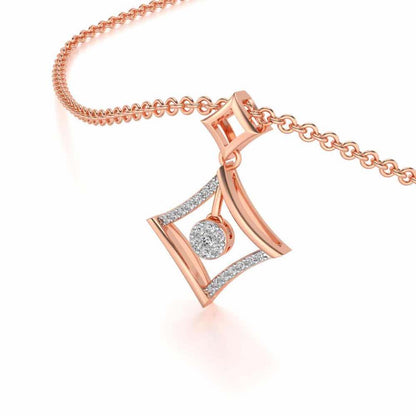 Shine Far Silver Pendant - Rose Gold - Image 2