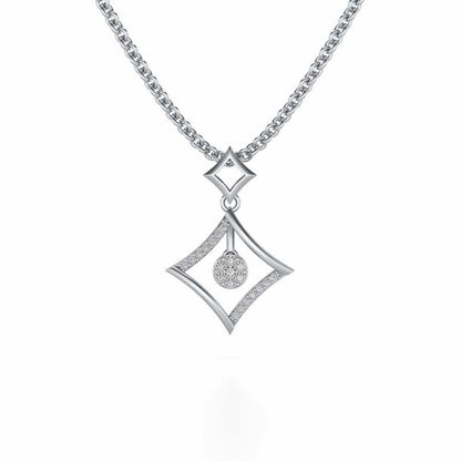 Shine Far Silver Pendant - White Gold - Image 1