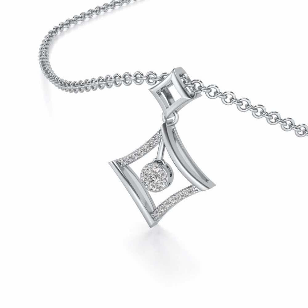 Shine Far Silver Pendant - White Gold - Image 2