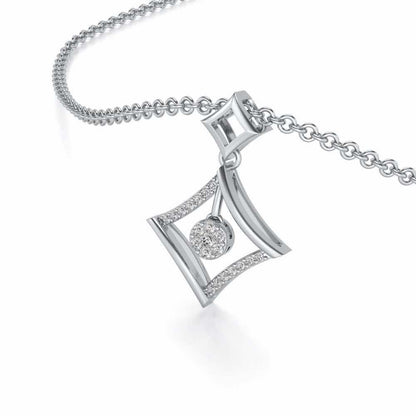 Shine Far Silver Pendant - White Gold - Image 2