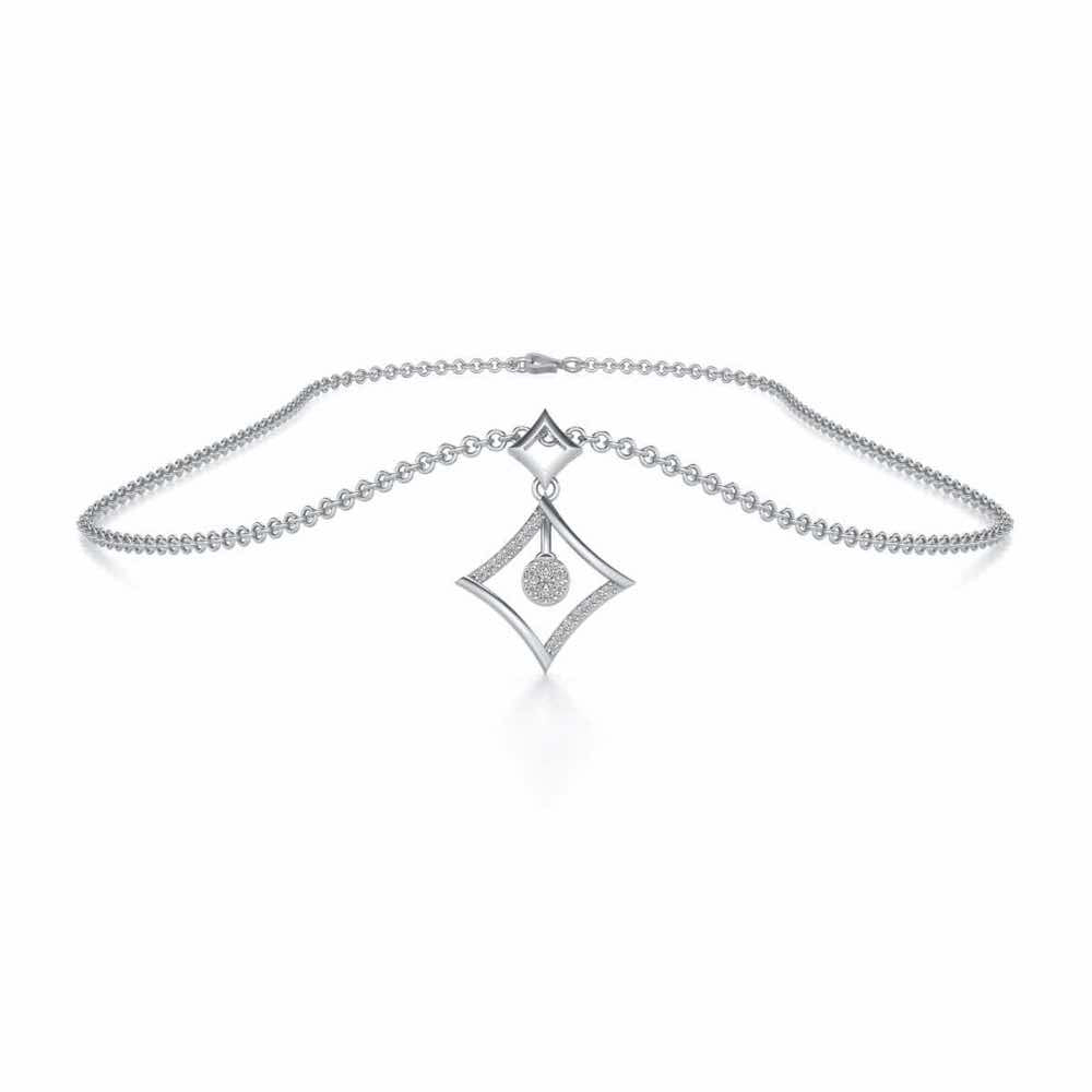 Shine Far Silver Pendant - White Gold - Image 3