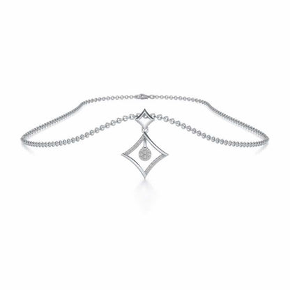 Shine Far Silver Pendant - White Gold - Image 3