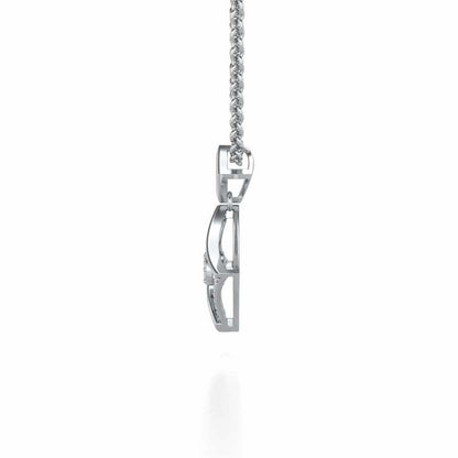 Shine Far Silver Pendant - White Gold - Image 4