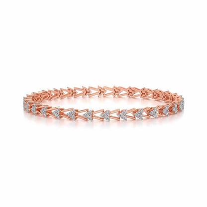 Shine Rep Silver Bangles - Rose Gold - Image 4