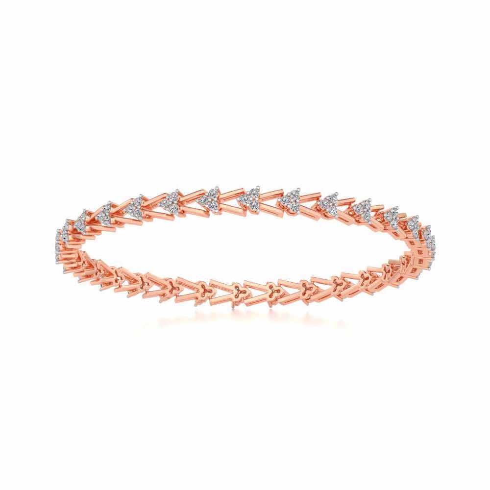 Shine Rep Silver Bangles - Rose Gold - Image 5