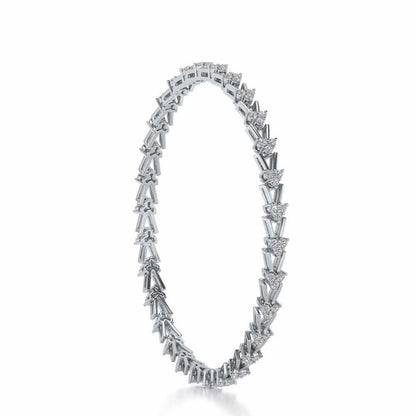 Shine Rep Silver Bangles - White Gold - Image 3