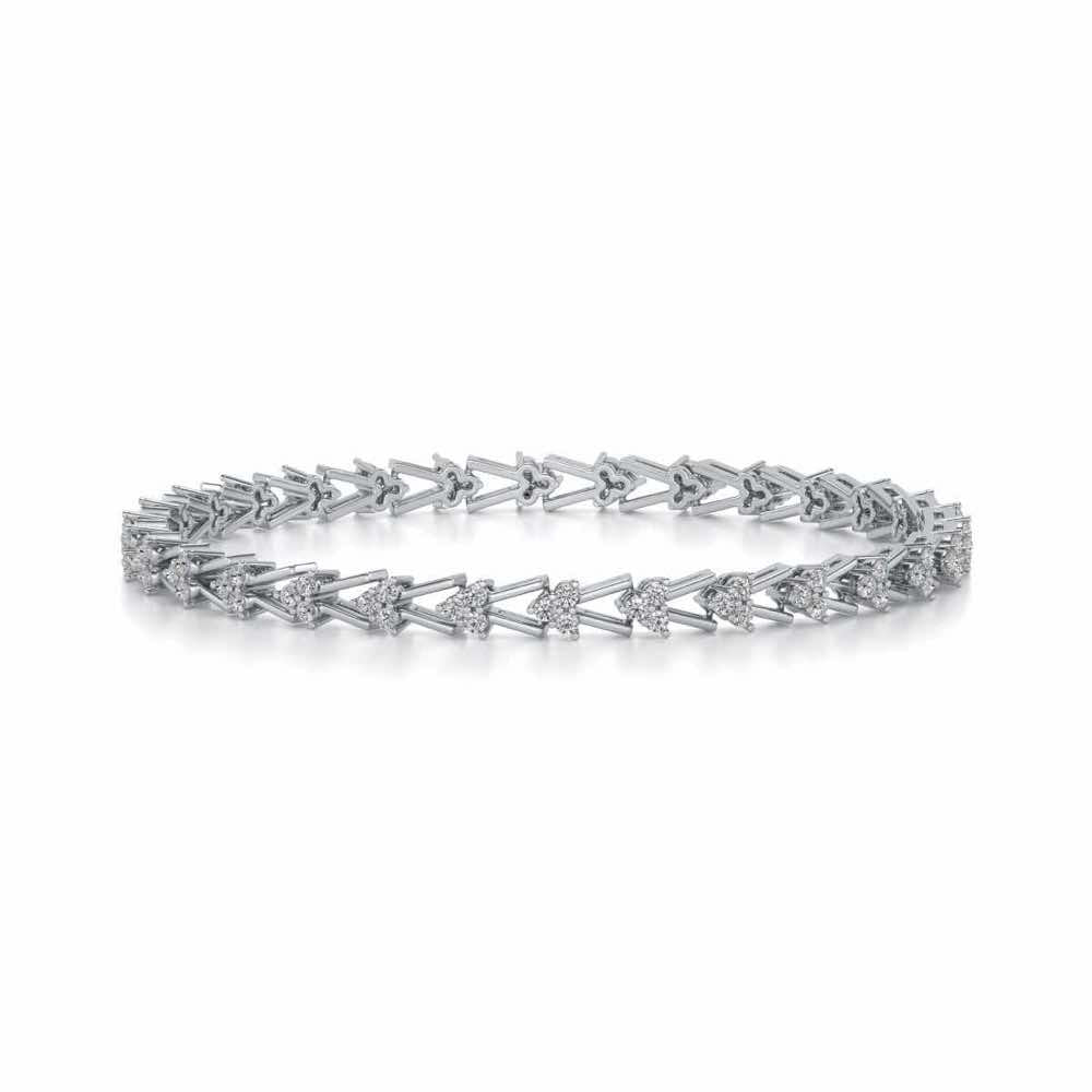 Shine Rep Silver Bangles - White Gold - Image 4