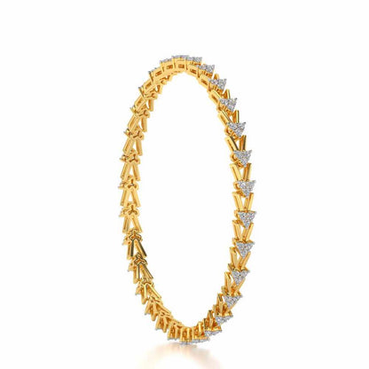 Shine Rep Silver Bangles - Yellow Gold - Image 3