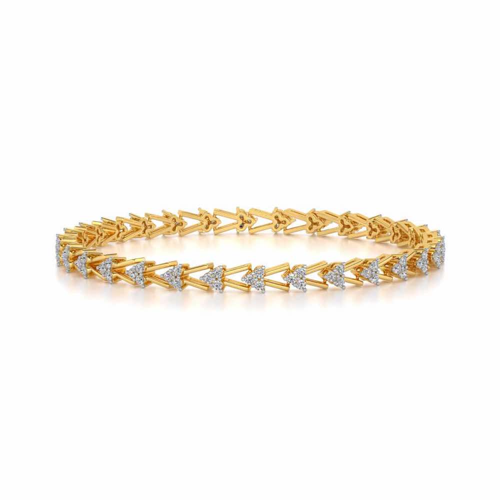 Shine Rep Silver Bangles - Yellow Gold - Image 4