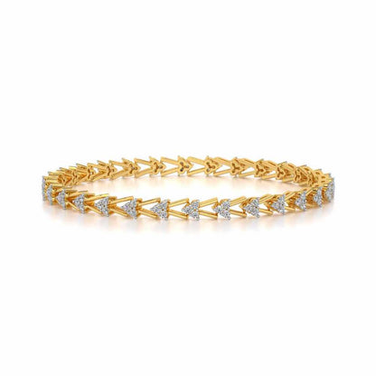 Shine Rep Silver Bangles - Yellow Gold - Image 4
