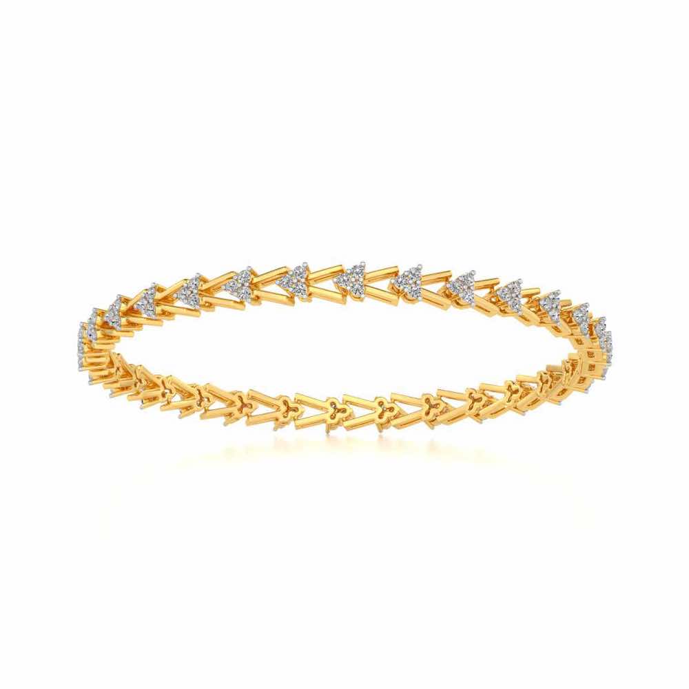 Shine Rep Silver Bangles - Yellow Gold - Image 5