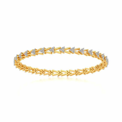 Shine Rep Silver Bangles - Yellow Gold - Image 5