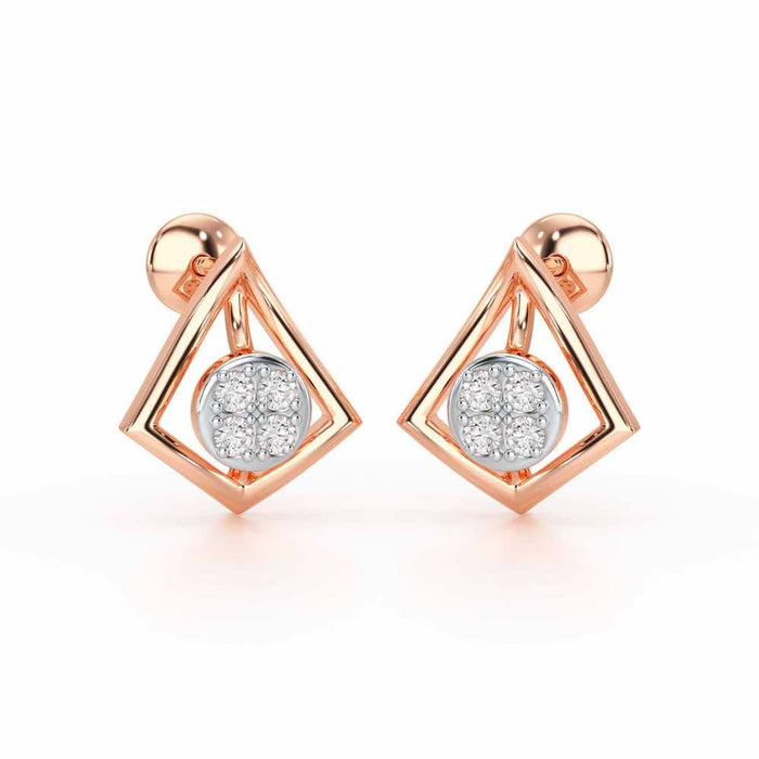 Shine Squad Silver Earrings - Rose Gold - Image 1