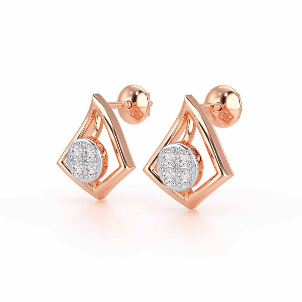 Shine Squad Silver Earrings - Rose Gold - Image 3