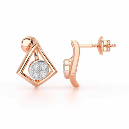 Shine Squad Silver Earrings - Rose Gold - Image 4