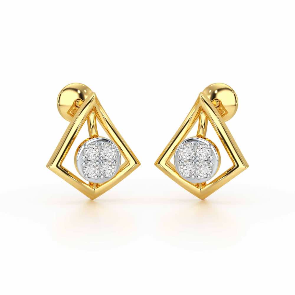 Shine Squad Silver Earrings - Yellow Gold - Image 1