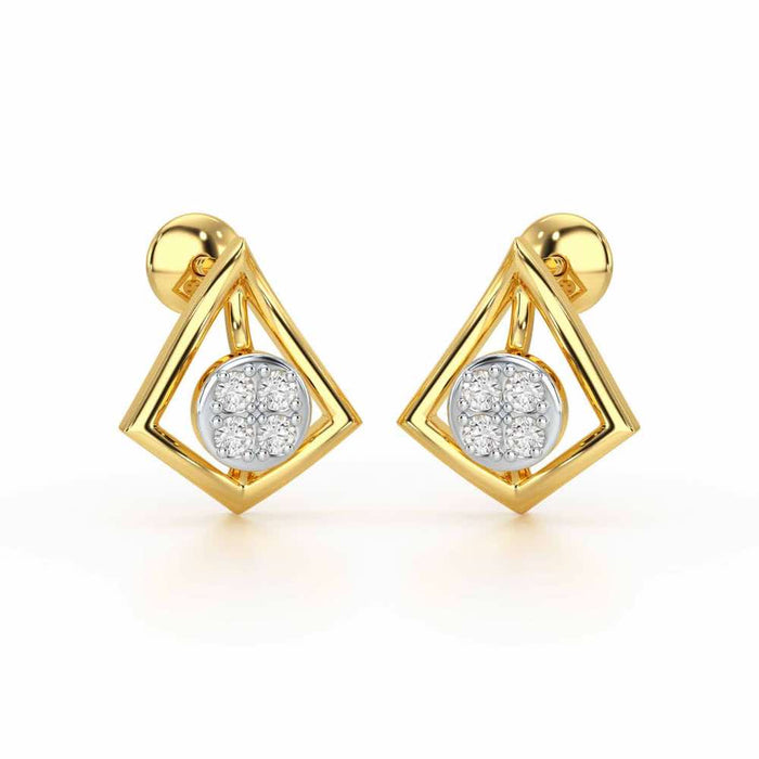 Shine Squad Silver Earrings - Yellow Gold - Image 1
