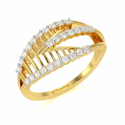 Shine Tracery Silver Ring - Yellow Gold - Image 1
