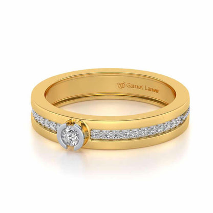 Shine-bright Silver Band Ring - Yellow Gold - Image 2
