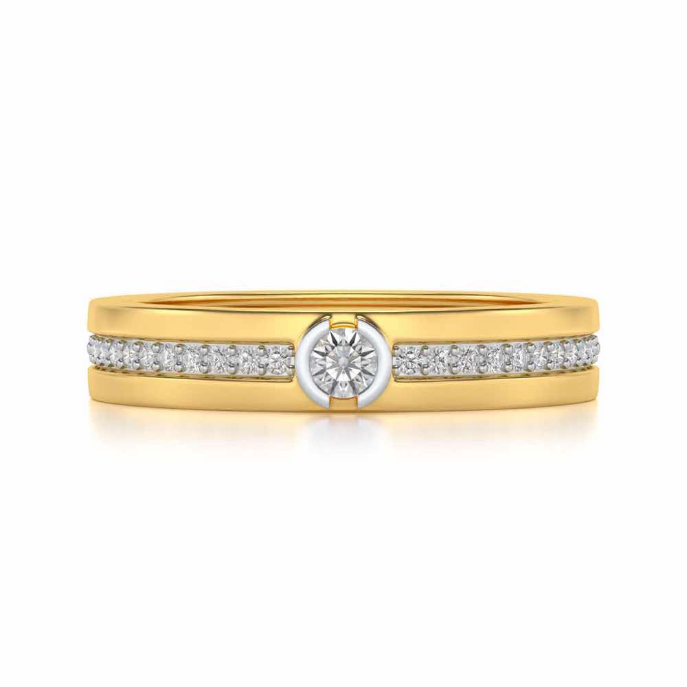 Shine-bright Silver Band Ring - Yellow Gold - Image 4