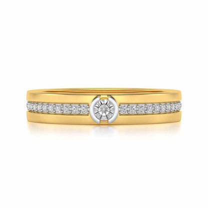 Shine-bright Silver Band Ring - Yellow Gold - Image 4