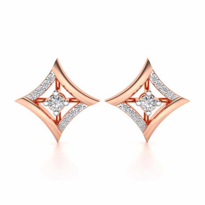 Shine far Silver Earrings - Rose Gold - Image 1