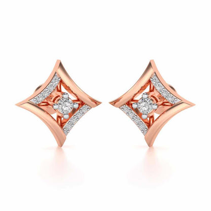 Shine far Silver Earrings - Rose Gold - Image 2