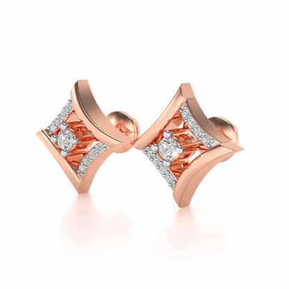 Shine far Silver Earrings - Rose Gold - Image 3