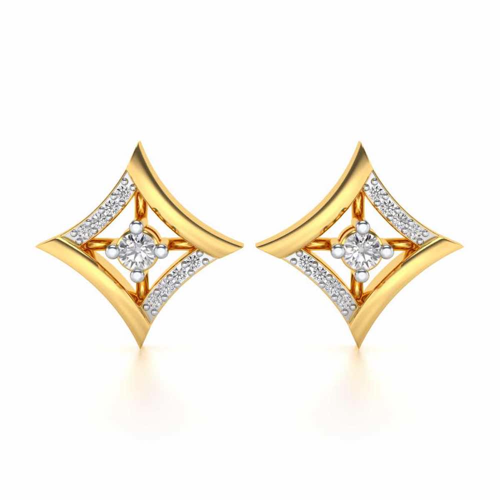 Shine far Silver Earrings - Yellow Gold - Image 1