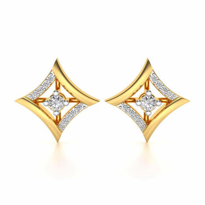 Shine far Silver Earrings - Yellow Gold - Image 1
