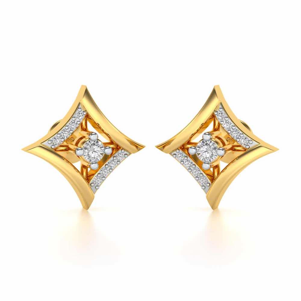 Shine far Silver Earrings - Yellow Gold - Image 2