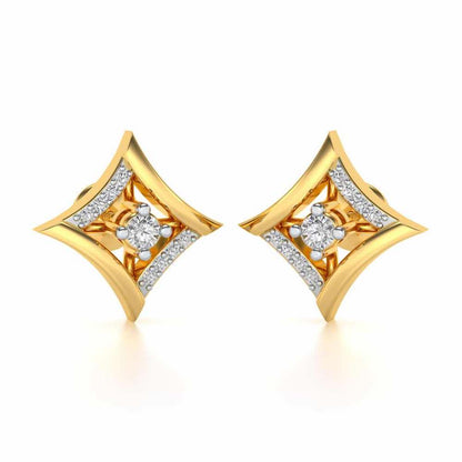Shine far Silver Earrings - Yellow Gold - Image 2