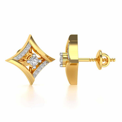 Shine far Silver Earrings - Yellow Gold - Image 4