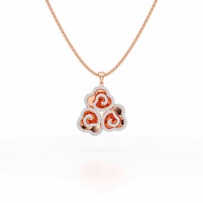 Shining Elegance Silver Pendant - Rose Gold - Image 1