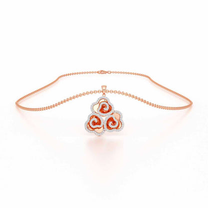 Shining Elegance Silver Pendant - Rose Gold - Image 3