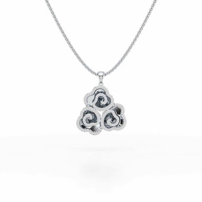 Shining Elegance Silver Pendant - White Gold - Image 1
