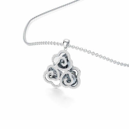 Shining Elegance Silver Pendant - White Gold - Image 2
