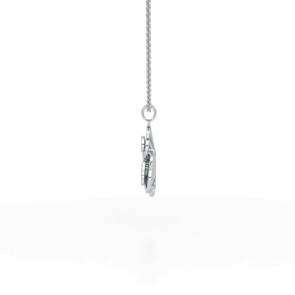 Shining Elegance Silver Pendant - White Gold - Image 4
