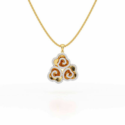Shining Elegance Silver Pendant - Yellow Gold - Image 1