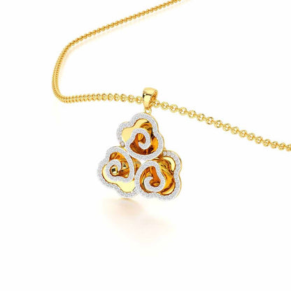 Shining Elegance Silver Pendant - Yellow Gold - Image 2