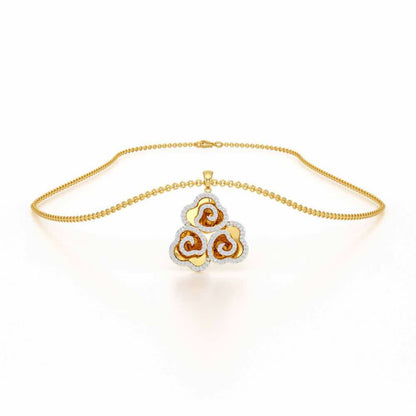 Shining Elegance Silver Pendant - Yellow Gold - Image 3