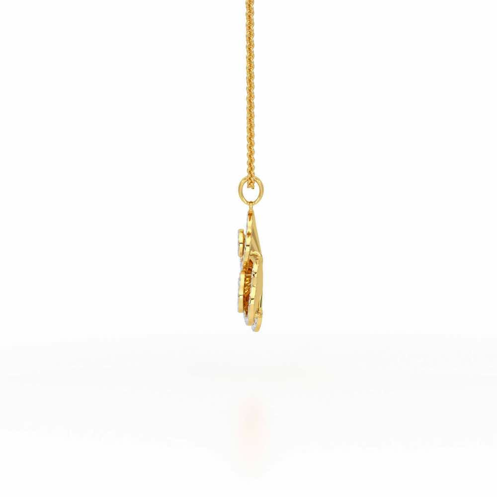 Shining Elegance Silver Pendant - Yellow Gold - Image 4