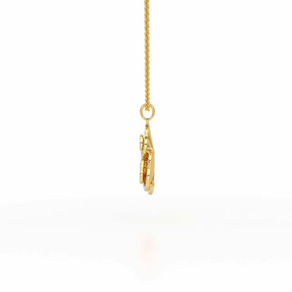 Shining Elegance Silver Pendant - Yellow Gold - Image 4